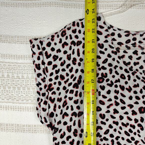 Hippie Rose White Black Leopard Print Blouse Top XL New - Picture 4 of 8